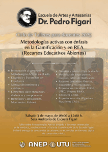 Afiche del taller Metodologías activas con énfasis en gamificación