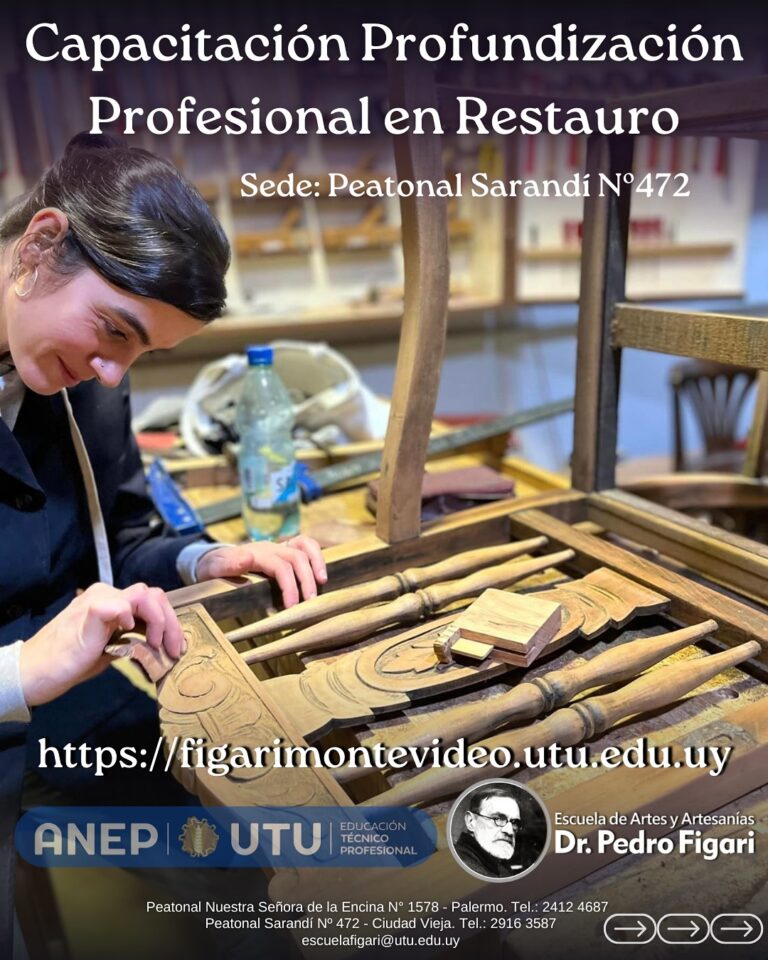 Capacitación Profundización Profesional en Restauro Marquetería creativa y restauración – Técnicas básicas en restauración de muebles y especializada.