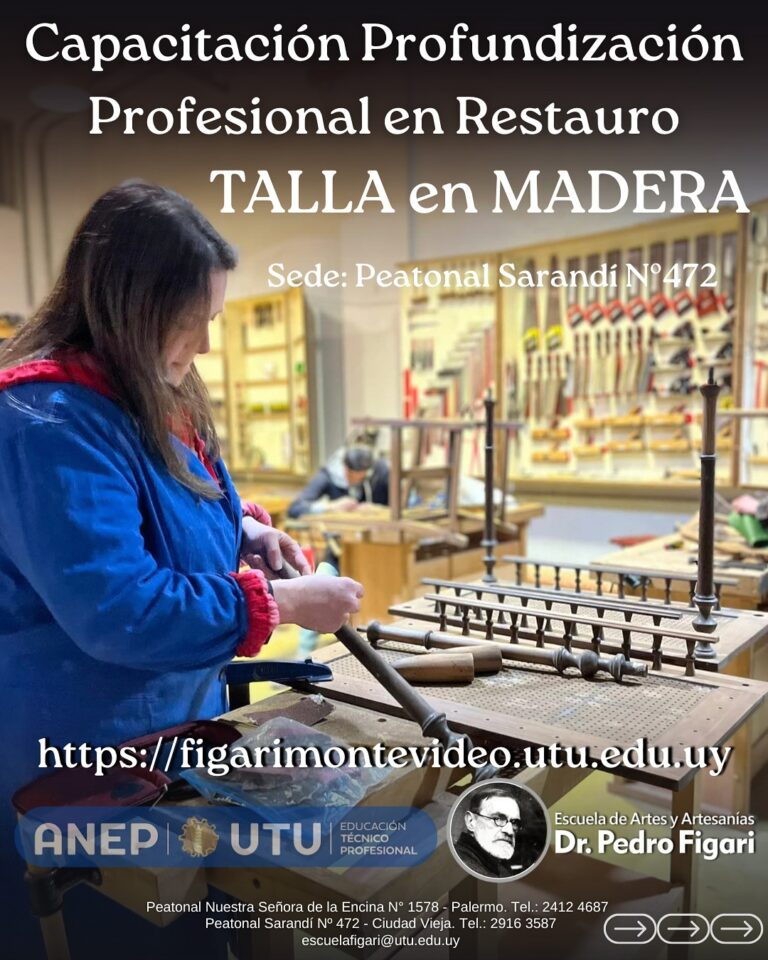 Lee más sobre el artículo Talla en Madera – Capacitación y Profundización Profesional en Restauro – Marquetería creativa y restauración – Técnicas básicas y especializadas en restauración de muebles