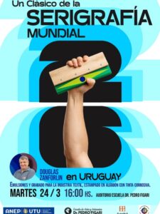 Workshop de Serigrafía Un clásico de la serigrafía mundial llega a Uruguay.