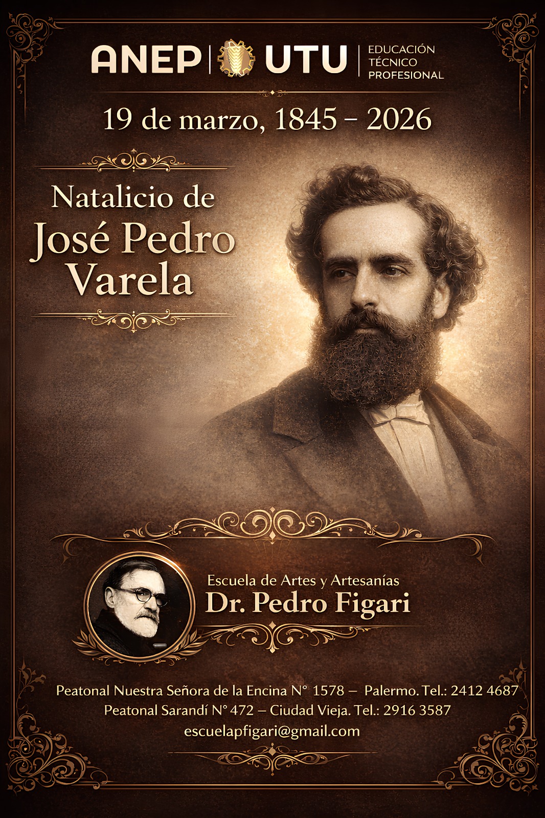 En este momento estás viendo 🎨✂️ 19 de marzo: Día del Artesano y Natalicio de José Pedro Varela 🎓🇺🇾