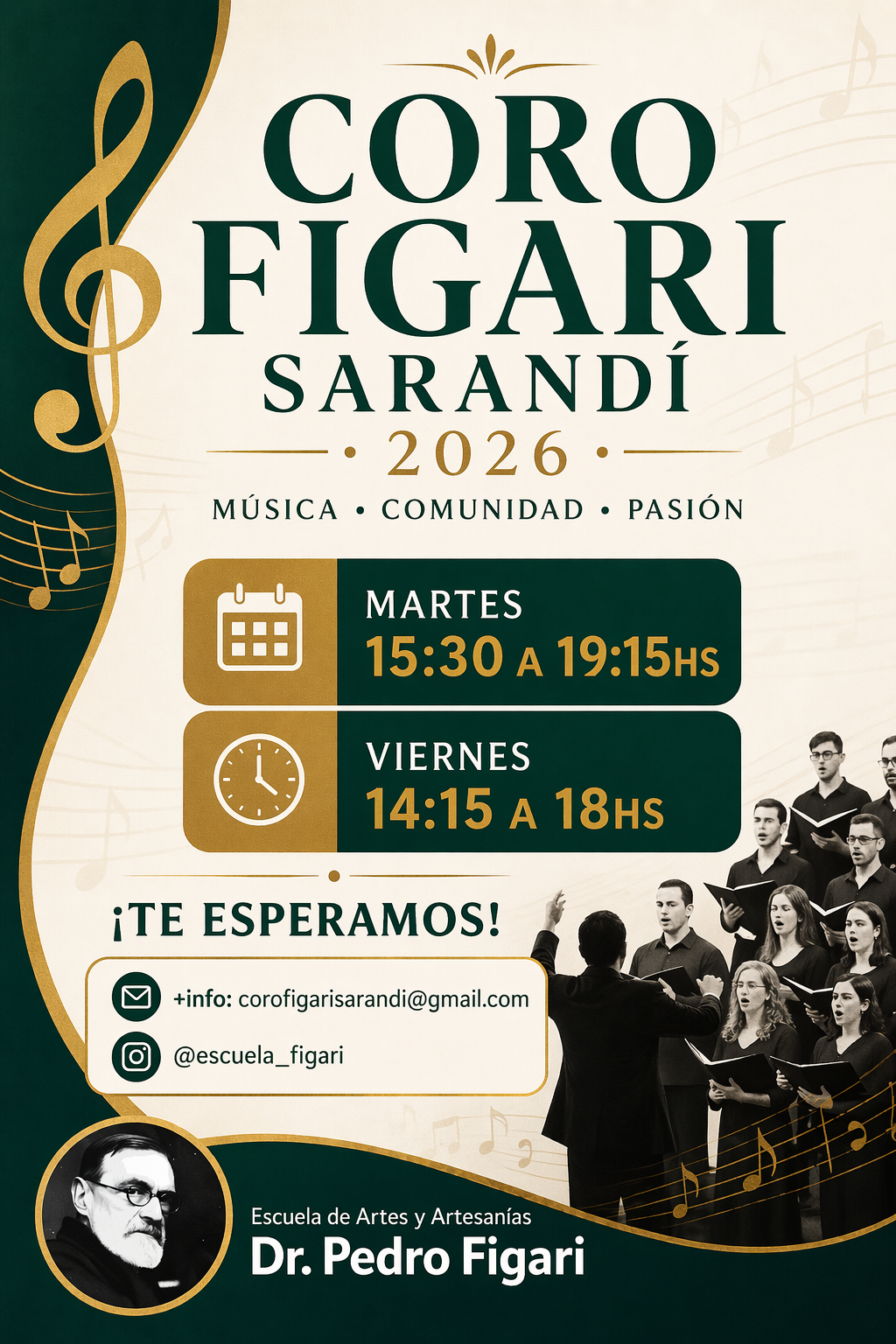 En este momento estás viendo 🎶✨ ¡Sumate al Coro Figari Sarandí 2026! ✨🎶