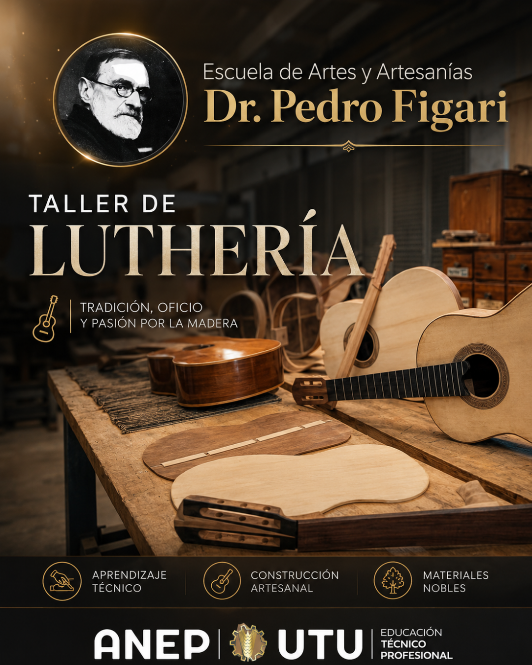 En este momento estás viendo 🪵 LUTHERÍA: EL ARTE DE DARLE VIDA A LA MADERA 🎸