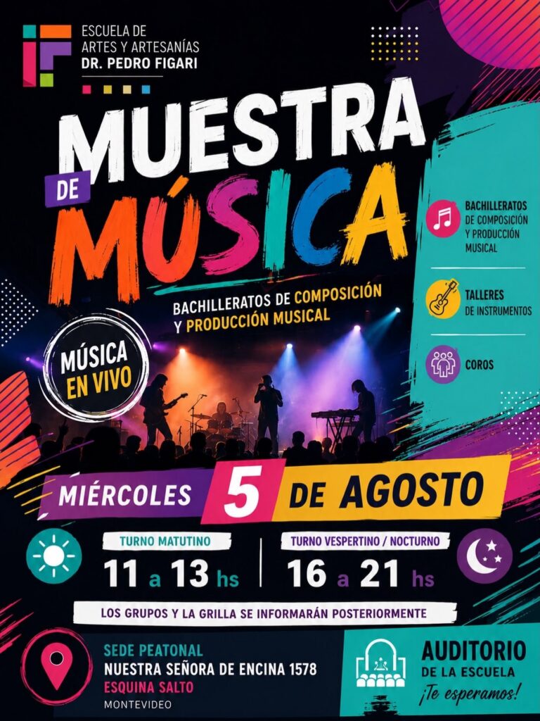  ¡La música toma el escenario en la Escuela de Artes y Artesanías Dr. Pedro Figari! 