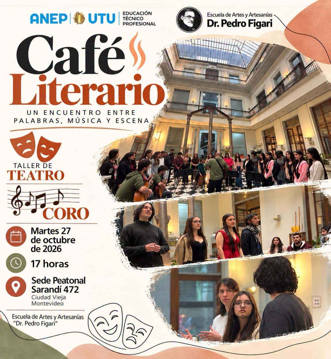 En este momento estás viendo ☕📚 ¡CAFÉ LITERARIO EN FIGARI! 🎭🎶