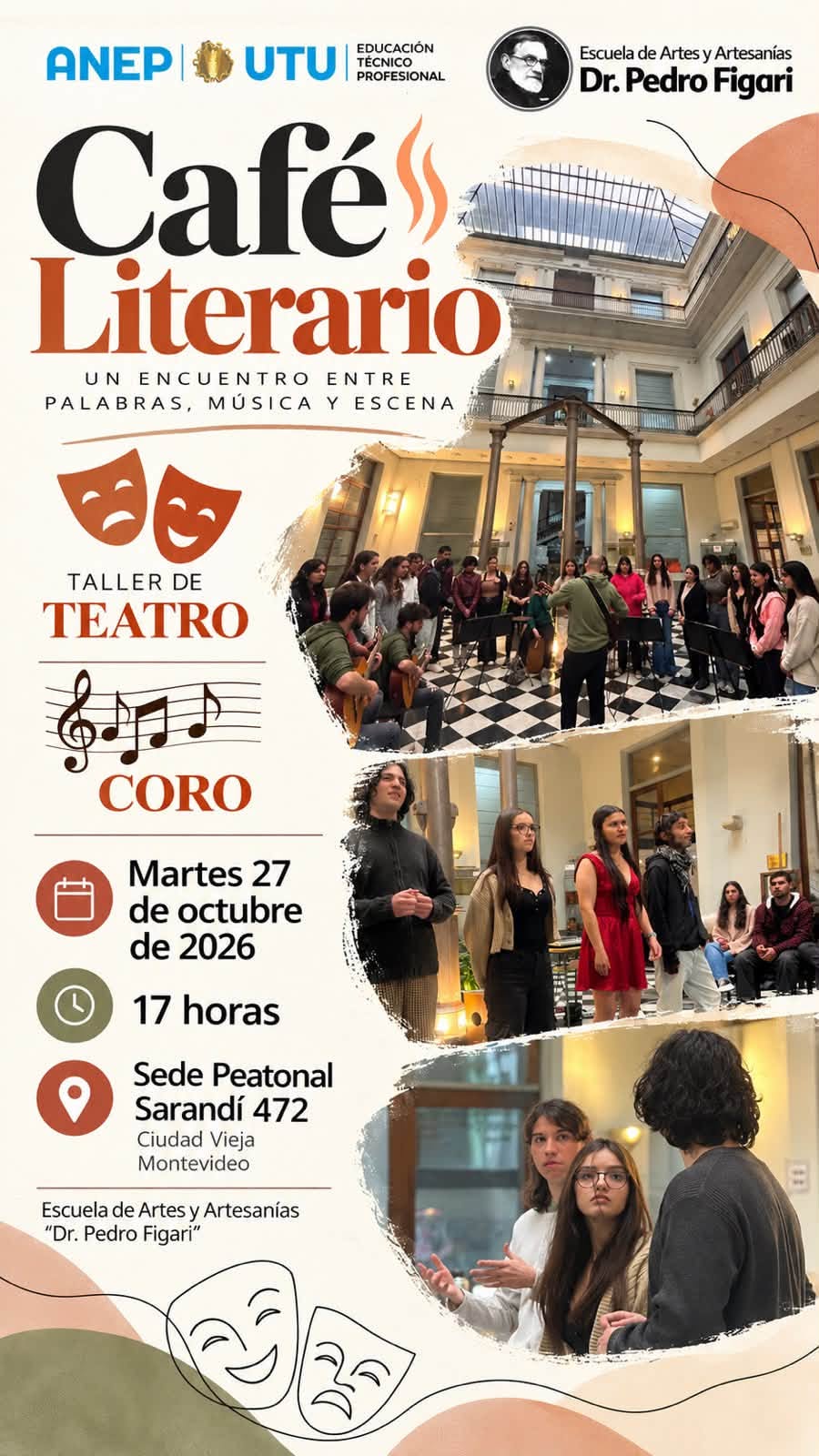 En este momento estás viendo 🎭📚☕ ¡GRACIAS POR COMPARTIR UN NUEVO CAFÉ LITERARIO EN FIGARI! 🎶🩵🧡✨❤️